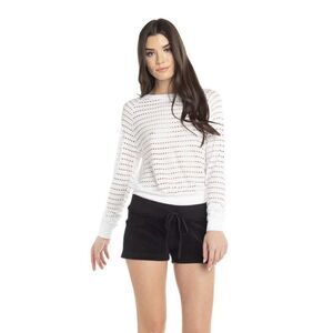 Hard tail girls solid black low rise Terry cloth shorts medium 10 12